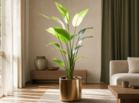 Strelitzia nicolai - 180 cm - In zwarte pot - Kunstplant - ARTIFICIAL