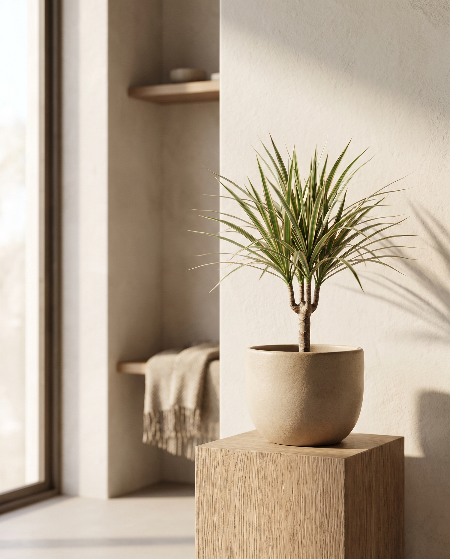 Plant en pot samen als één interieurstuk