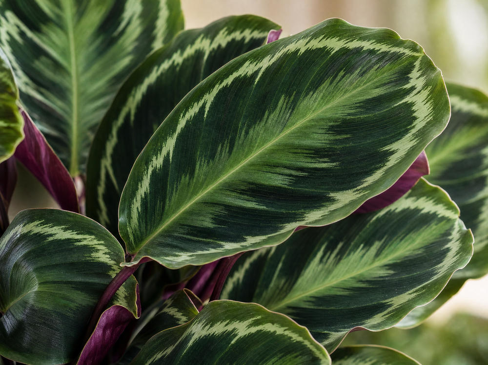 Calathea Medallion 80cm - blad close-up