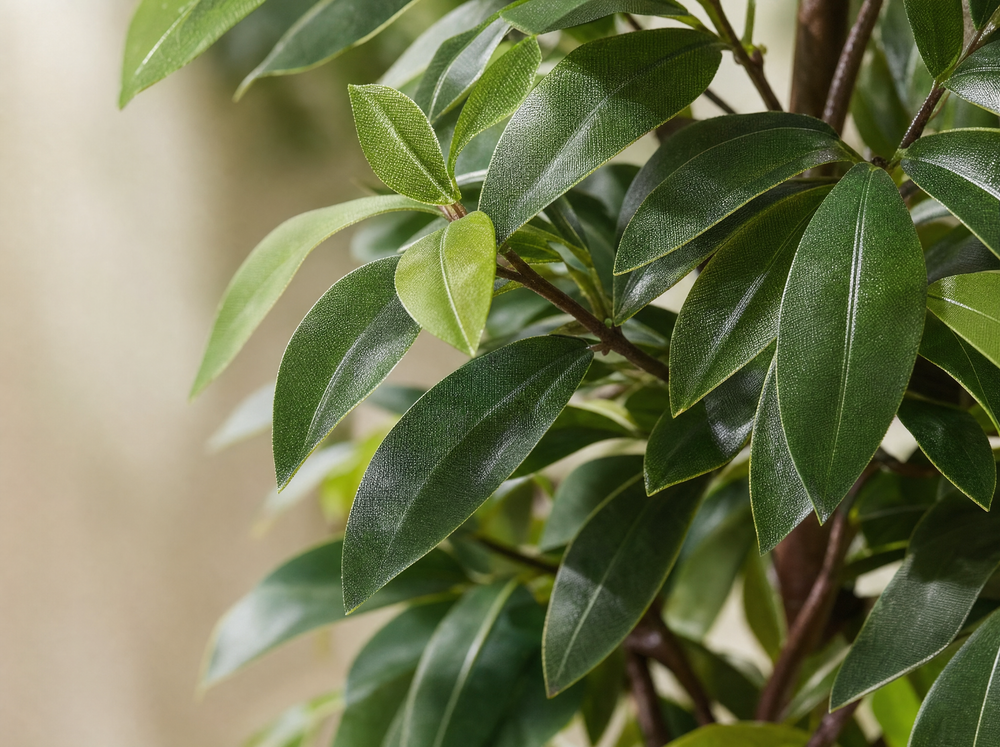 Ficus Deluxe Vine Kunstboom - 140 cm - Kunstplant - Artificial plant - blad close-up