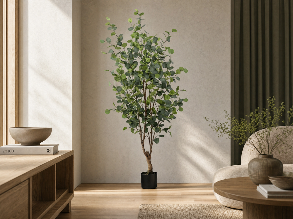 Eucalyptus boom - 140 cm - Kunstplant - interieur