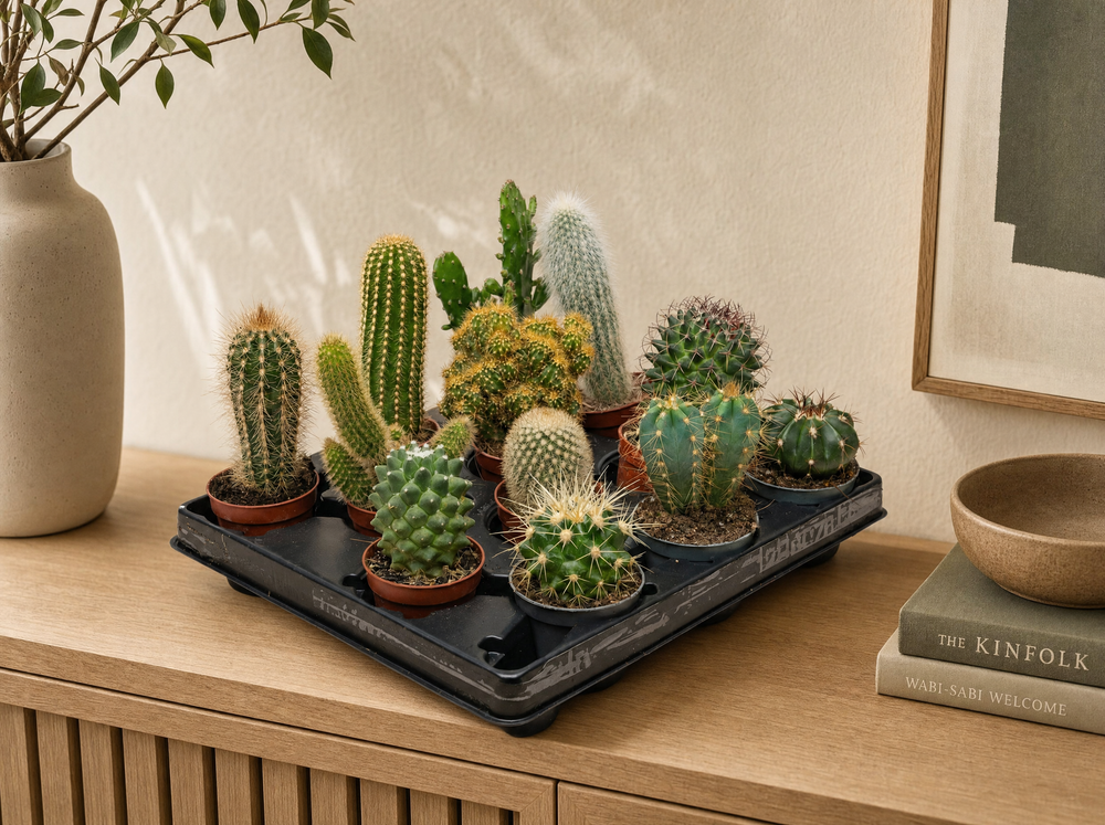 Succulenten Set van 6 in Keramische Mini Potjes Barcelona -  ↑ 8–12 cm - interieur