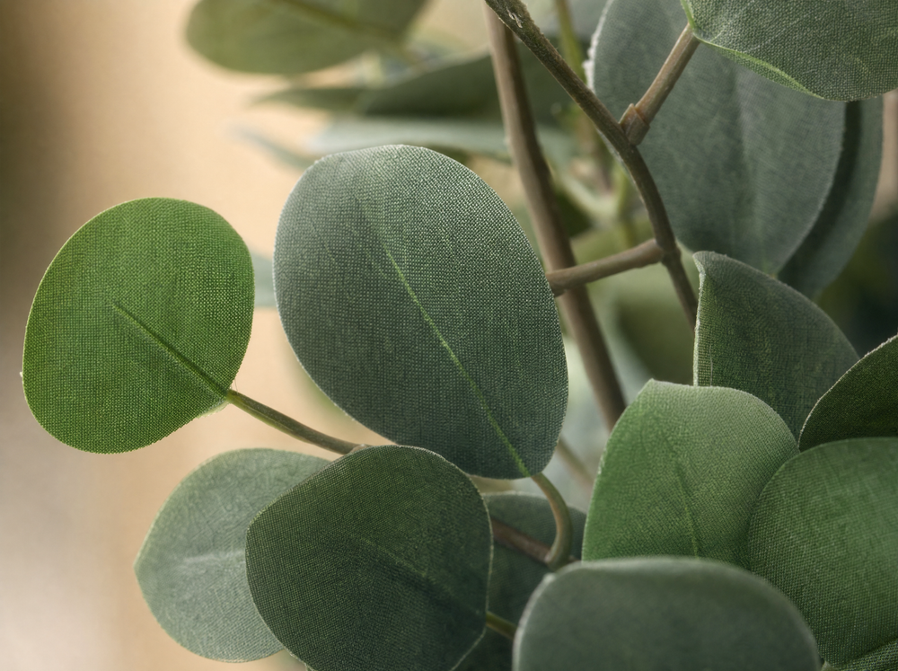 Eucalyptus kunstboom - 140 cm - Kunstplant - blad close-up