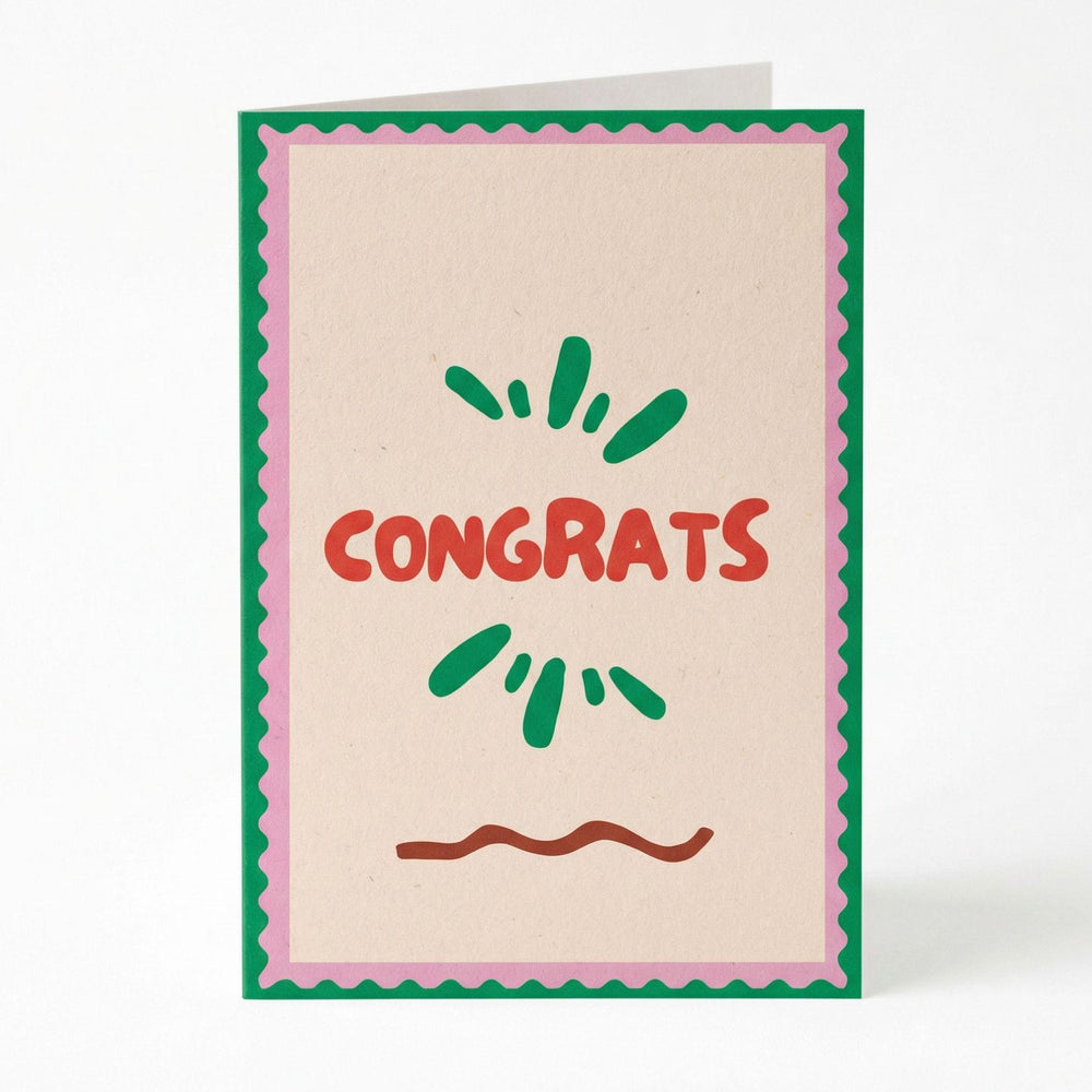 Wenskaart "Congrats" - A6 Gevouwen - Voeg persoonlijke boodschap toe