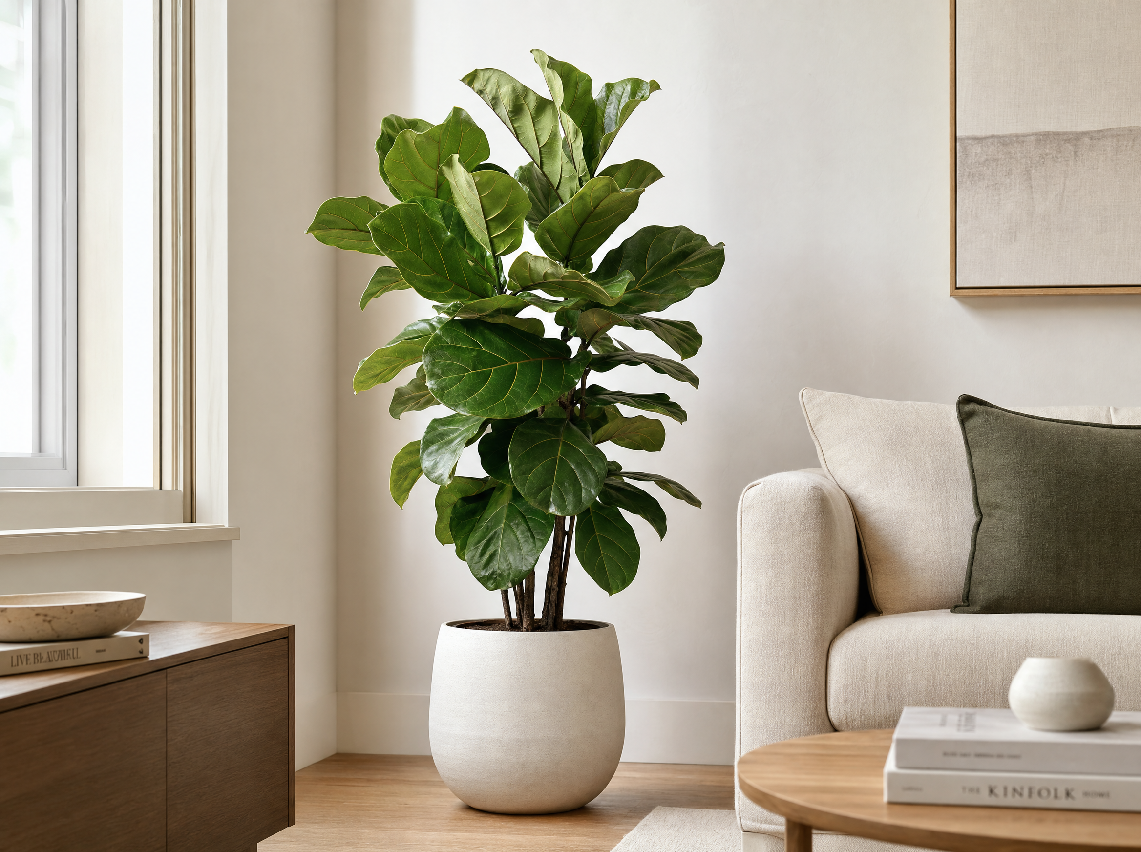 Woonkamer planten