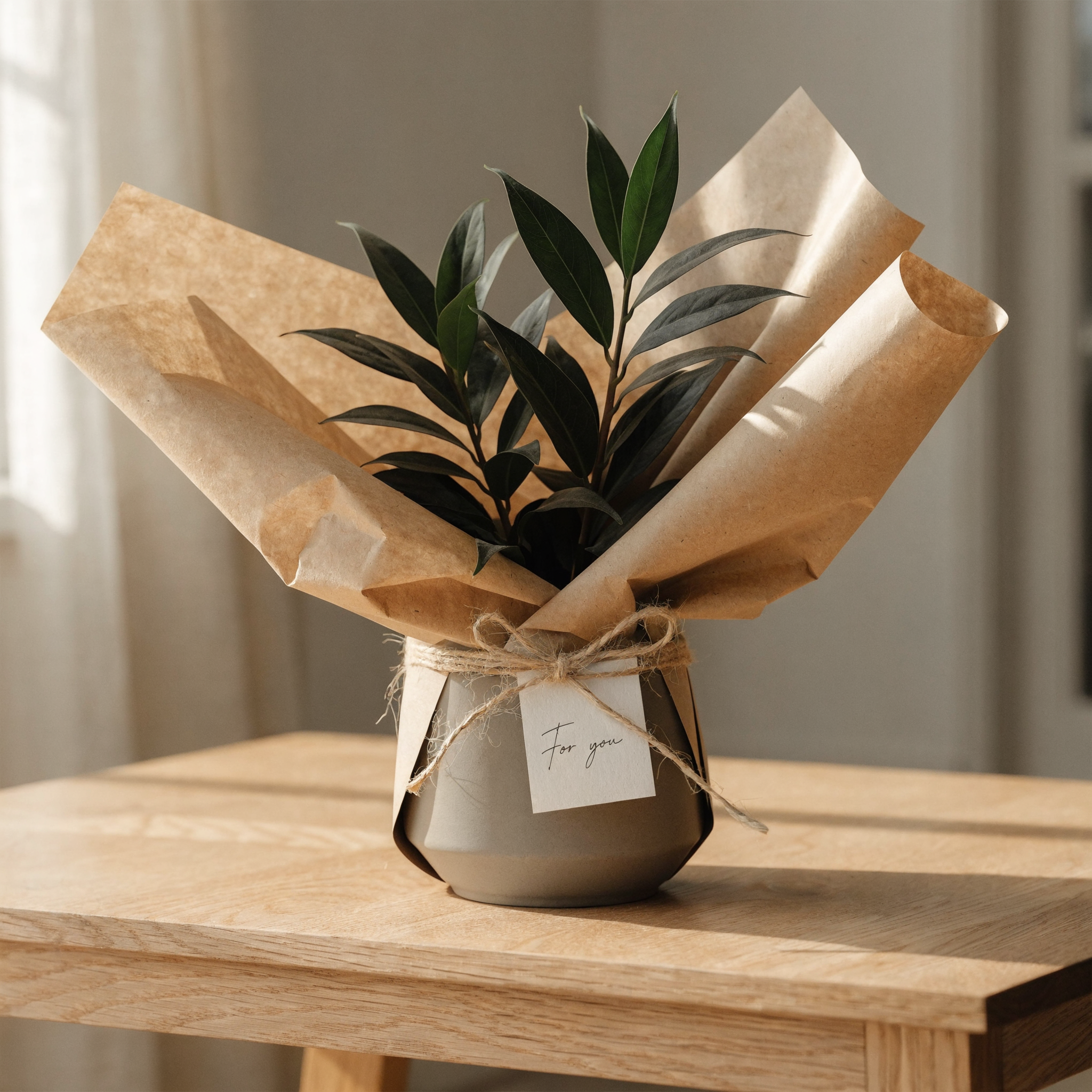 Een plant als cadeau — kant-en-klaar